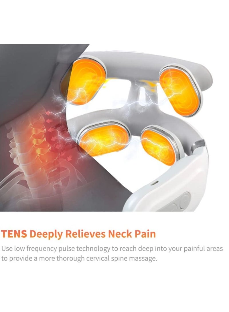 SYOSI Neck Massager, Deep Tissue 3D Kneading with Heat, Smart Portable Neck Massager Usb Rechargeable for Neck, Back, Shoulder, Foot and Legs, Home and Car Massage Comfort Gift - Image 3