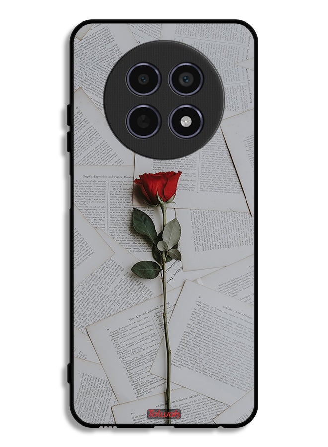 Tolwak Realme 12 5G Protective Case Cover Rose On Papers - Image 1