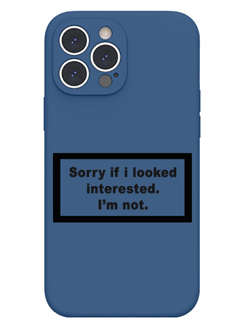 Theodor Protective Slim Fit Case Liquid Silicone Cover with Full Body Protection Anti-Scratch Shockproof Case For iPhone 15 Pro Max Blue  - I am not white - Image 1