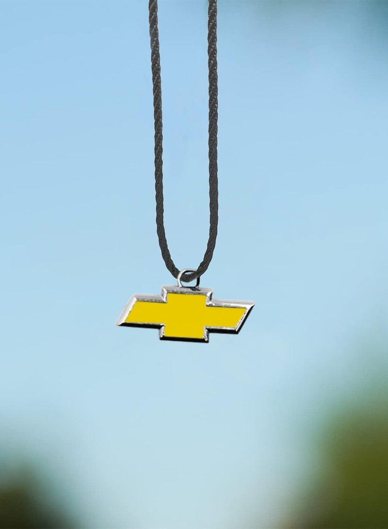 شيفروليه شعار سيارة شعار سيارة مرآة معلقة قلادة معدنية صغيرة سيارة الديكور سلسلة 1 قطعة - Image 4