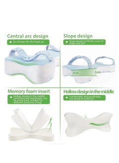 XiuWoo Memory Foam Knee Pillow Side Sleepers, Orthopaedic Leg Support for Back, Hip, and Knee Pain Relief, Ideal for Pregnancy, Post-Surgery and Travel, Grey  - Image 2