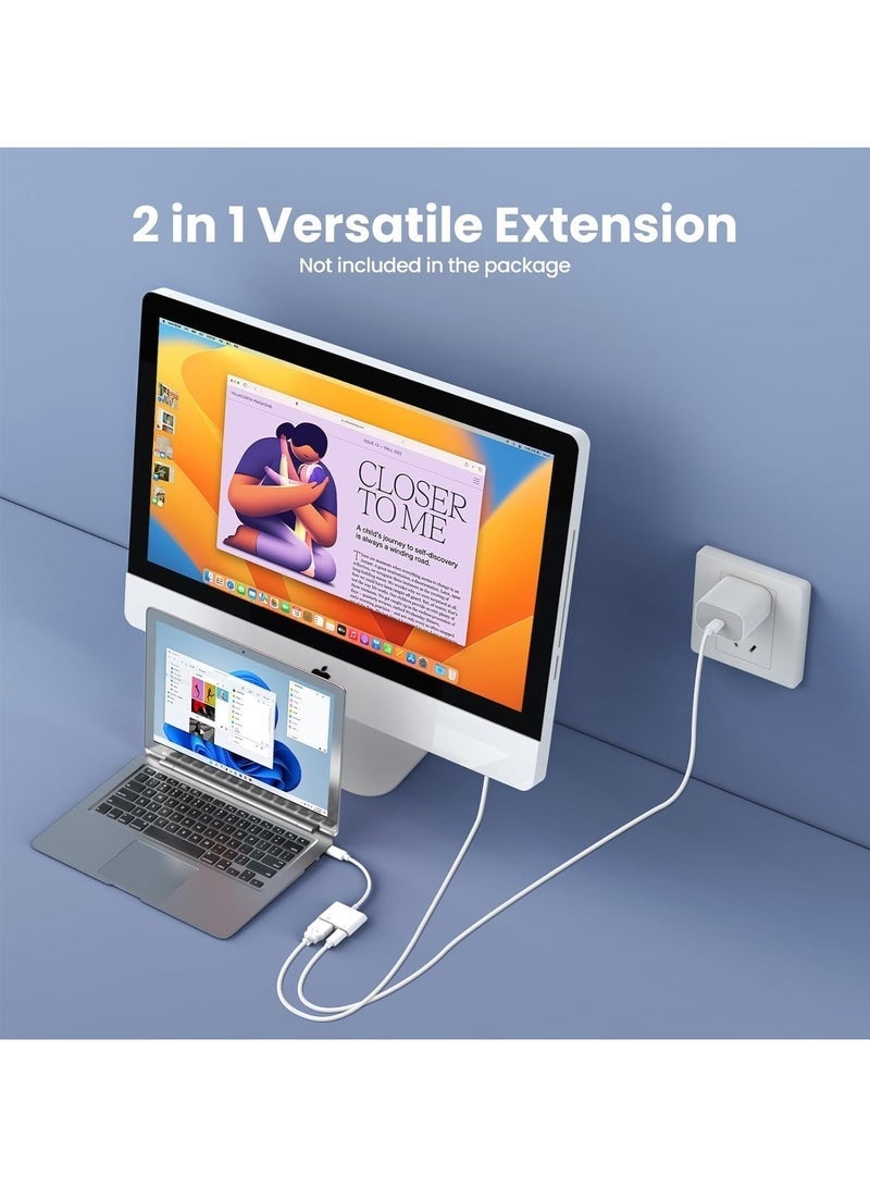 كيلا محول AV رقمي متعدد المنافذ USB-C، محول USB C إلى HDMI لأجهزة iPhone 16/15 إلى التلفزيون، محول شاشة مزامنة الفيديو والصوت بدقة 4K 60 هرتز لأجهزة iPhone 16/15 Series/MacBook/iPad Pro، معتمد من MFi - Image 4