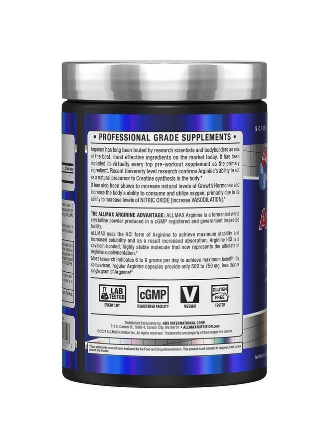 AllMax Nutrition ALLMAX Essentials ARGININE HCL - 400 g - Precursor for Synthesis of Nitric Oxide - Vegan & Gluten Free - 200 Servings - Image 2