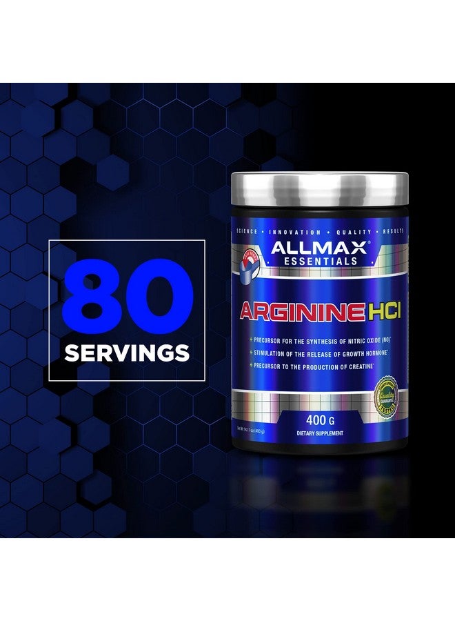AllMax Nutrition ALLMAX Essentials ARGININE HCL - 400 g - Precursor for Synthesis of Nitric Oxide - Vegan & Gluten Free - 200 Servings - Image 5