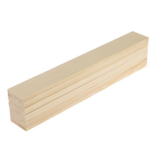 segolike 10 pieces natural pine wood rectangle board panel for arts craft - 30cm- Multi color - Image 2