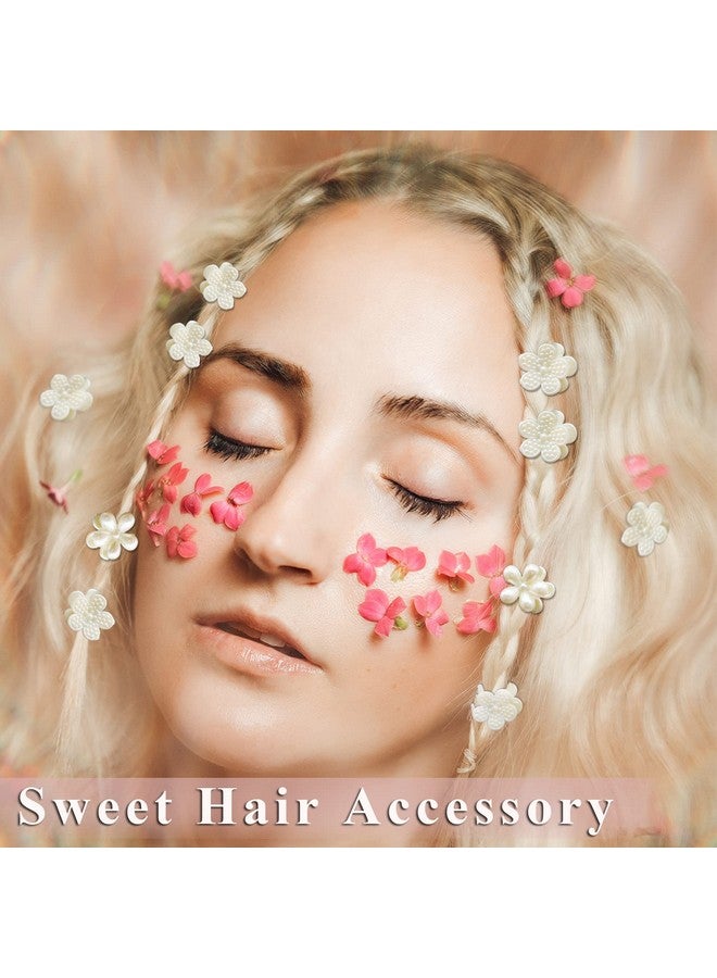 RechicGu 40 Pcs Mini Pearl Claw Clips For Women Girls Sweet Artificial Clamps Daisy Butterfly Flower Decoration Hair Accessories (Flowerdaisydragonfliesbutterflies) - Image 5