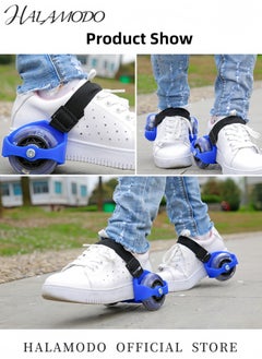 HALAMODO 1 Pair Kid's Roller Skates Flashing Wheels Adjustable Simple Roller Skate Training Skates Outdoor Sports Roller Skates PVC Wheel Skates Practicing Roller Skating Accessories for Girls & Boys & Beginner  - Image 3
