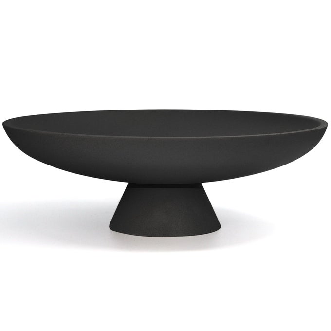 LARGE DECORATIVE BOWL MODERN RESIN PEDESTAL BOWL FOR HOME DECOR STYLISH FRUIT BOWL FOR KITCHEN COUNTER CHIC KEY HOLDER FOR ENTRY TABLE MATTE BLACK