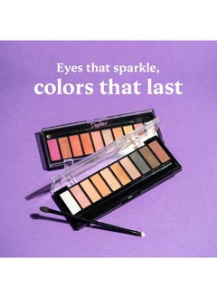 DAZLLER Dazller Eyeshadow 10-in-1 Palette,10g, DES5, Velvety Texture, No Patchiness, Easy blending, with Sponge-Brush Applicator (Multicolor)  - Image 3