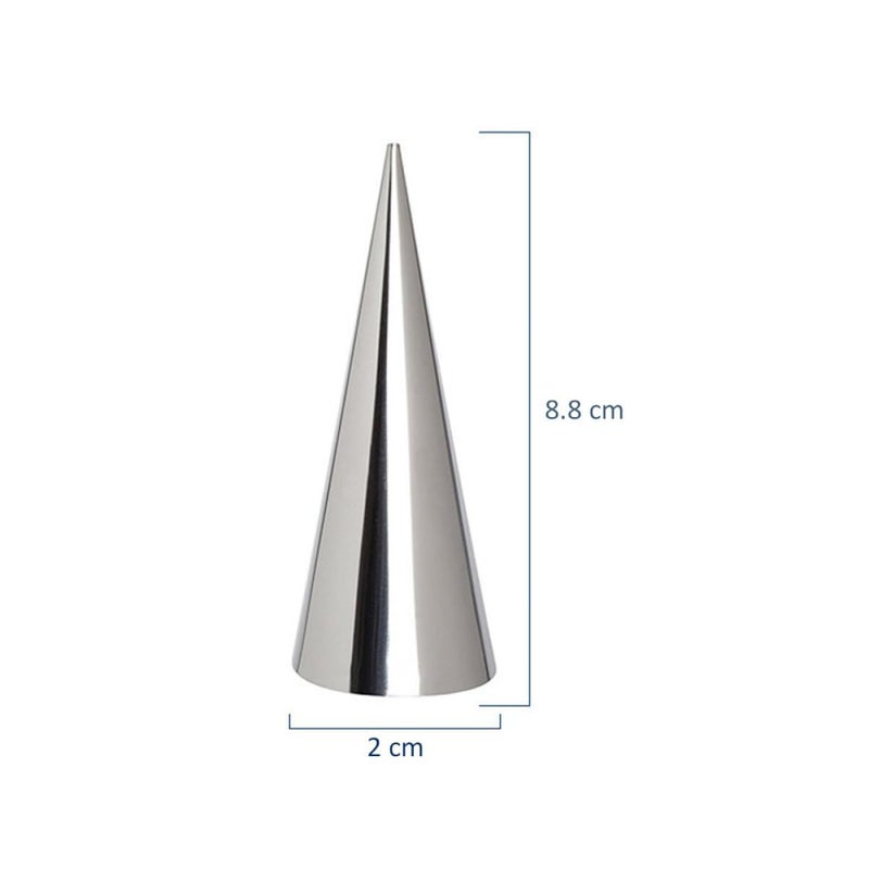 Stainless Steel Cannoli Molds Set 16 Pcs Conical Pastry Tubes Silver 12X3X3 CM - Image 3