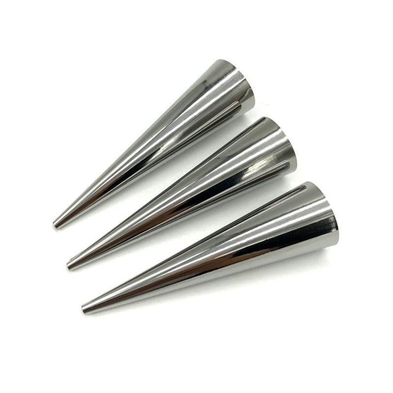 Stainless Steel Cannoli Molds Set 16 Pcs Conical Pastry Tubes Silver 12X3X3 CM - Image 2