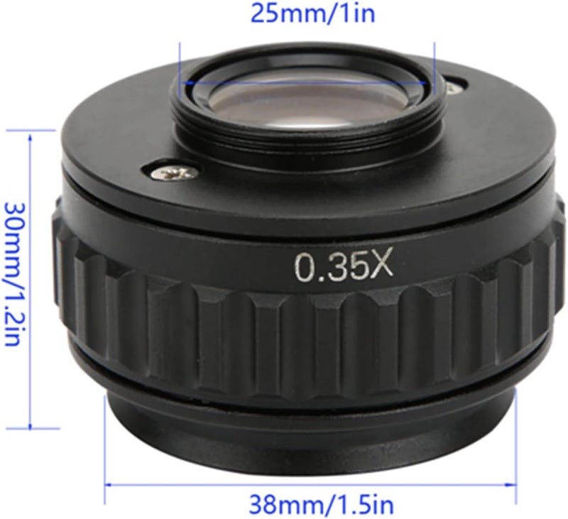 Liccx 0.35X Microscope Adapter，CTV Microscope Lens Camera Interface Adapters，Mount Lens Adapter Microscope Accessory，for Trinocular Stereo Microscope - Image 2