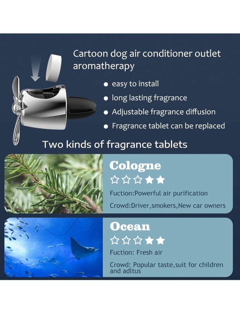 Excefore 1 Pc Car Air Fresheners Cute Cartoon Dog Car Diffuser Propeller Air Outlet Vent Fresheners Interior Decoration Accessories Diffuser for Car and Home - Image 5