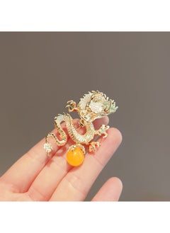 Generic Golden Zodiac dragon brooch luxury national fashion suit corsage vintage rhinestone accessories 2023 new coat pin buckle  - Image 5
