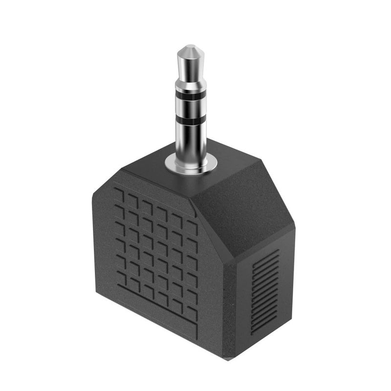 Hama Audio Adapter, 3.5 mm Jack Plug - 2 x 3.5 mm Jack Socket, Stereo- Black - Image 4