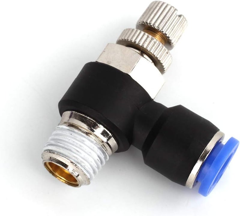 Sns 90 Degree Elbow Air Flow Control Valve Push To Connect Fitting Speed Control Valve 5/32"Tube OD x 3/8 NPT(10 PCS) JSC5/32-N03 - Image 5