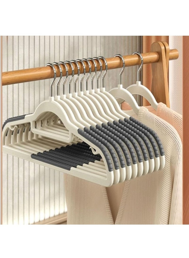 LEDIN Pants Hangers Non Slip Space Saving Pants Hangers Trouser Hangers Stainless Steel Metal Multilayer Pants Hangers Closet Storage for Pants Jeans Shirts Scarfs Ties (10 PACK)  - Image 1