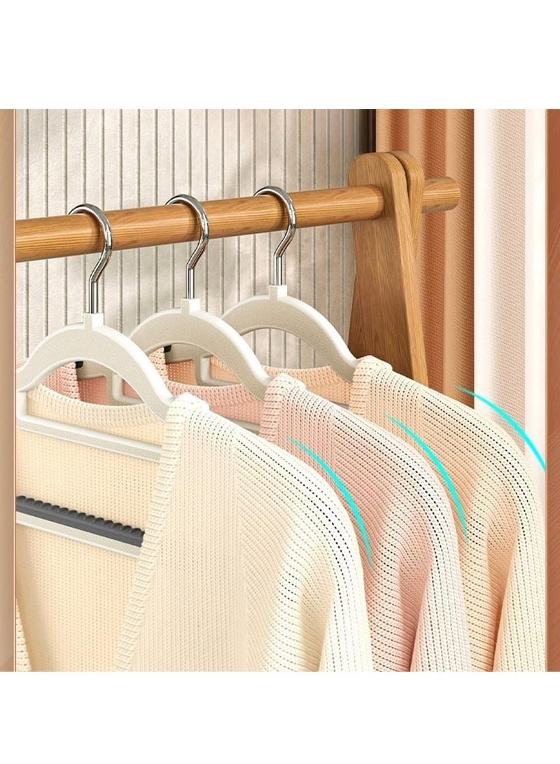 LEDIN Pants Hangers Non Slip Space Saving Pants Hangers Trouser Hangers Stainless Steel Metal Multilayer Pants Hangers Closet Storage for Pants Jeans Shirts Scarfs Ties (10 PACK)  - Image 4
