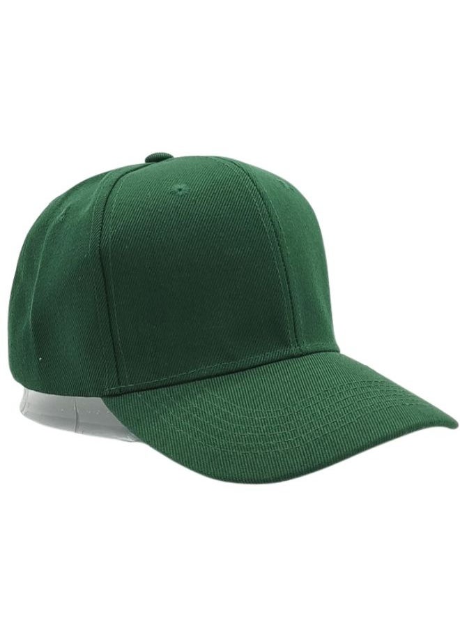 SARAOONT - Classic Dark Green Polyester Baseball Cap - Adjustable Unisex Dad Hat for Running, Workouts, and Outdoor Activities in All Seasons - Image 1