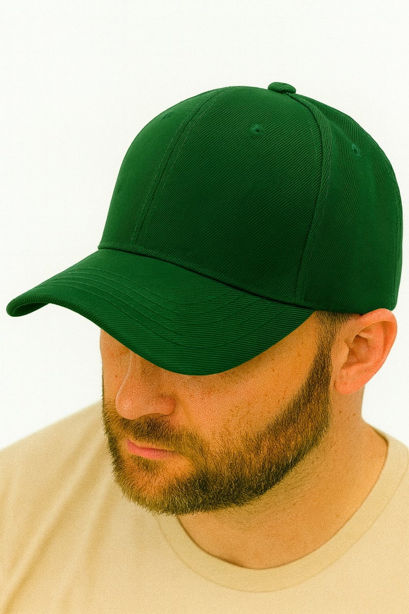 SARAOONT Classic Dark Green Polyester Baseball Cap - Adjustable Unisex Dad Hat for Running, Workouts, and Outdoor Activities in All Seasons - Image 3