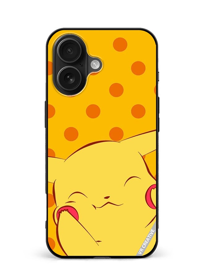 VR CREATIVE Protective Case Cover For Apple iPhone 16 Plus Cheeky Pikachu Design Multicolour