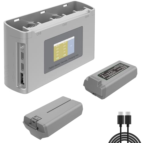 MVMOD بطارية MVMOD ميني 4K/ميني 2 2Pack مع محطة شحن، بطاريات ذكية لـ DJI ميني SE مع محور شحن ثنائي الاتجاه، بطارية قابلة لإعادة الشحن 2400mAh 7.7V 31 دقيقة زمن الطيران - Image 1