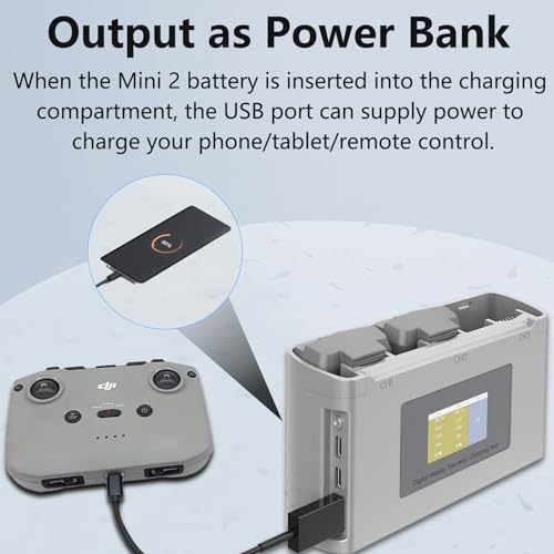 MVMOD بطارية MVMOD ميني 4K/ميني 2 2Pack مع محطة شحن، بطاريات ذكية لـ DJI ميني SE مع محور شحن ثنائي الاتجاه، بطارية قابلة لإعادة الشحن 2400mAh 7.7V 31 دقيقة زمن الطيران - Image 5