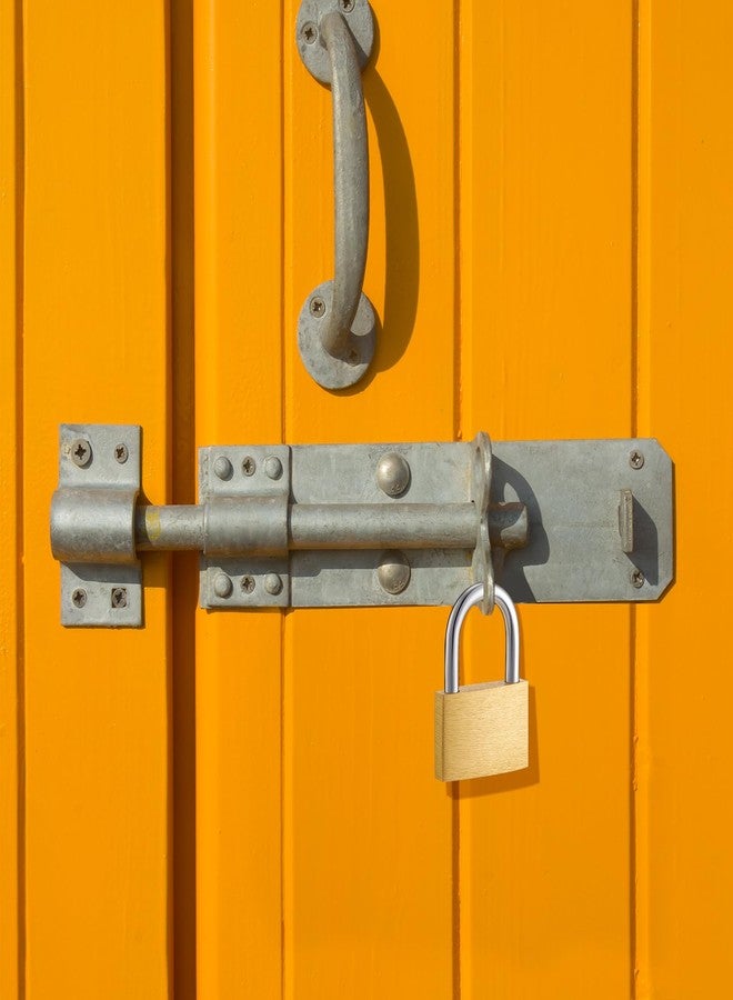 Kenning 16 Pcs Solid Keyed Alike Padlocks 0.98" Solid Brass Padlock with Key Weatherproof Luggage Locks Suitcase Lock Wide Body with Hardened Steel Shackle for Sheds, Storage Unit, Gym Fence - Image 5