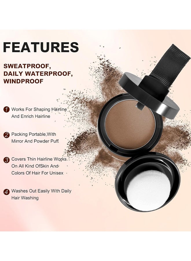 VERONNI Hairline Powder Root Touch Up Hair Color, Hairline Shadow Powder, Hairline Powder Instantly Conceals, Instant Volume And Scalp Coverage For Thinning Hair, Fast And Full Care, 100% Water Sweat Resistant (Light Brown) - Image 5