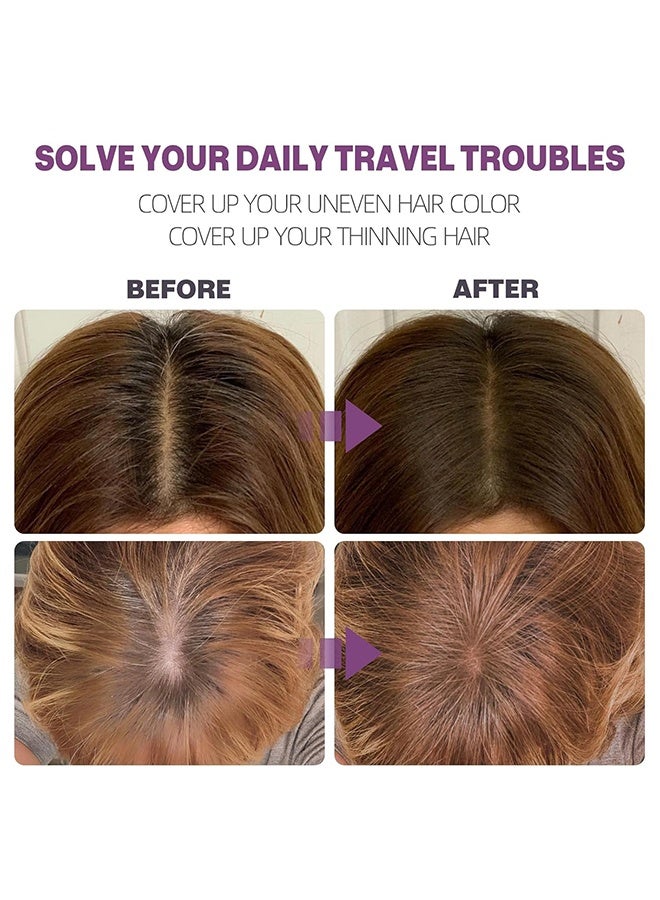 VERONNI Hairline Powder Root Touch Up Hair Color, Hairline Shadow Powder, Hairline Powder Instantly Conceals, Instant Volume And Scalp Coverage For Thinning Hair, Fast And Full Care, 100% Water Sweat Resistant (Light Brown) - Image 3