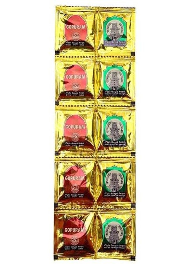 Kumkum and Turmeric Powder Gift Combi Pack (10pc Kumkum + 10pc Turmeric) - Pack of 10 - Image 1