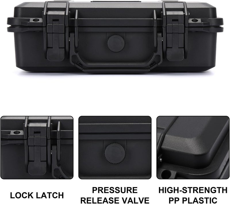 Mayouko Portable Tool Box with Shock- Proof Sponge, Water Proof Grade IP67, Waterproof Hard Case with Foam Insert, Shockproof Carrying Case, Explosion Proof Box, 11.6"L×8.3"W×3.9"H - Image 4