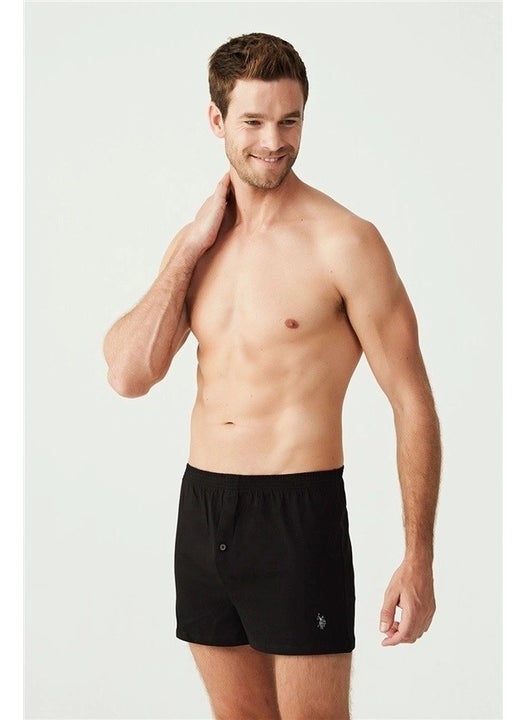 Cotton Button-Down White Men's Boxer Shorts