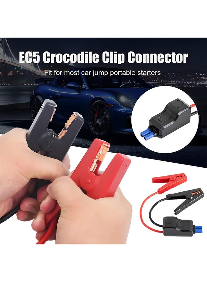 Car Jump Starter Clamps, 12V Automotive Portable Emergency Booster Jumper Starter Booster Clamp Cables, EC5 Connector Replacement Alligator Clip, Universal for Vehicle, SUV, Truck, RV - Image 2