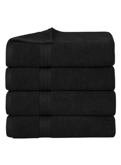 Bliss Casa Bliss Casa Bath Towel Set 70x140 cm (4 Pack) - 550 GSM 100% Cotton 20/D Quick Drying Highly Absorbent Thick Bathroom Towels - Soft Hotel Quality for Bath and Spa