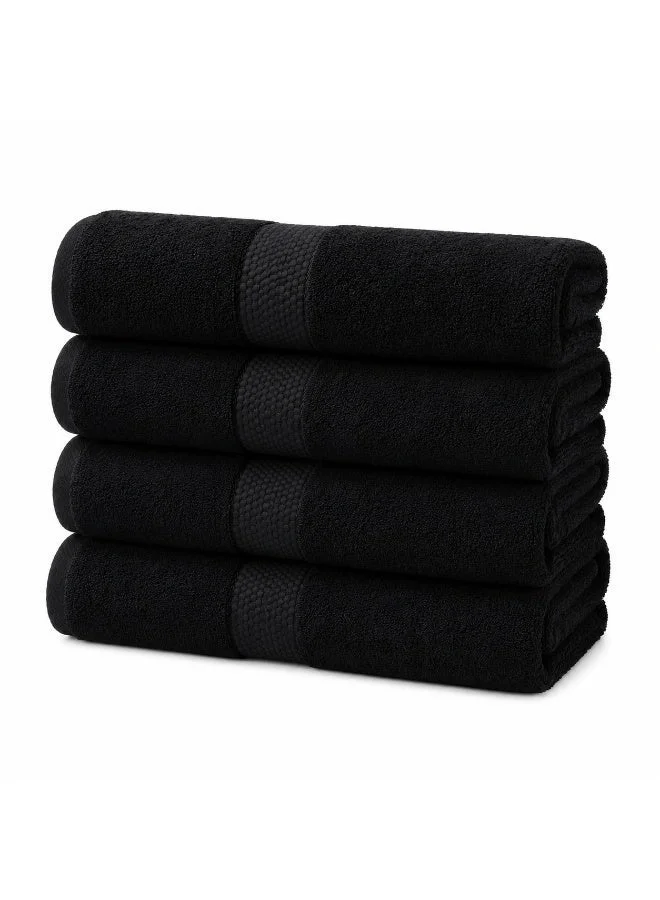 Bliss Casa Bliss Casa Bath Towel Set 80x180 cm (4 Pack) - 650 GSM 100% Cotton Quick Drying Highly Absorbent Thick Bathroom Towels - Soft Hotel Quality for Bath and Spa