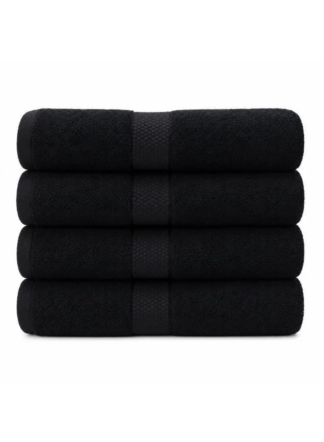 Bliss Casa Bliss Casa Bath Towel Set 80x180 cm (4 Pack) - 650 GSM 100% Cotton Quick Drying Highly Absorbent Thick Bathroom Towels - Soft Hotel Quality for Bath and Spa