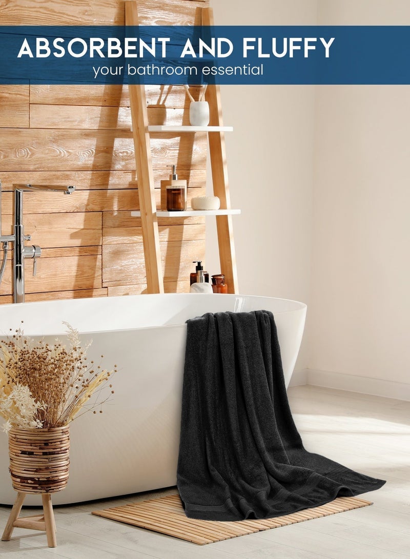 Bliss Casa Bath Towel Set 80x180 cm (4 Pack) - 650 GSM 100% Cotton Quick Drying Highly Absorbent Thick Bathroom Towels - Soft Hotel Quality for Bath and Spa - Image 5