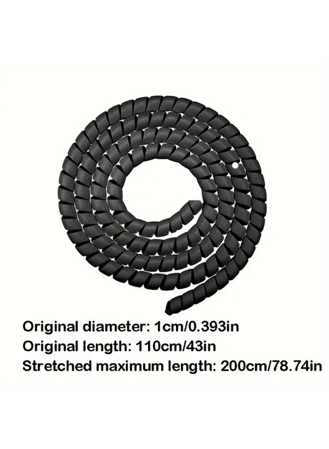 2Pcs Red 78.74 Inch Long Flexible ABS Cable Protectors Wear Tear Resistant - Image 3
