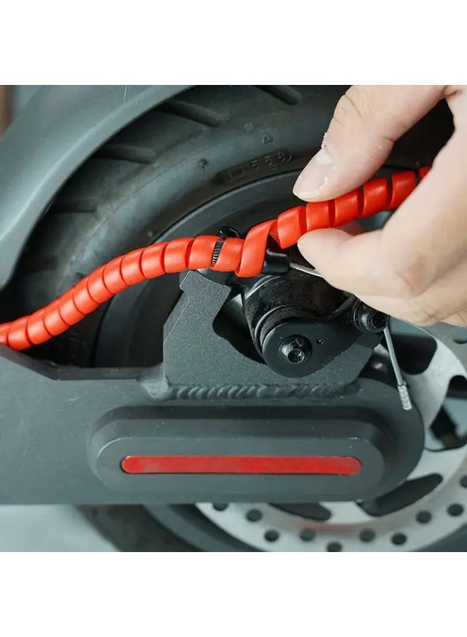2Pcs Red 78.74 Inch Long Flexible ABS Cable Protectors Wear Tear Resistant - Image 4