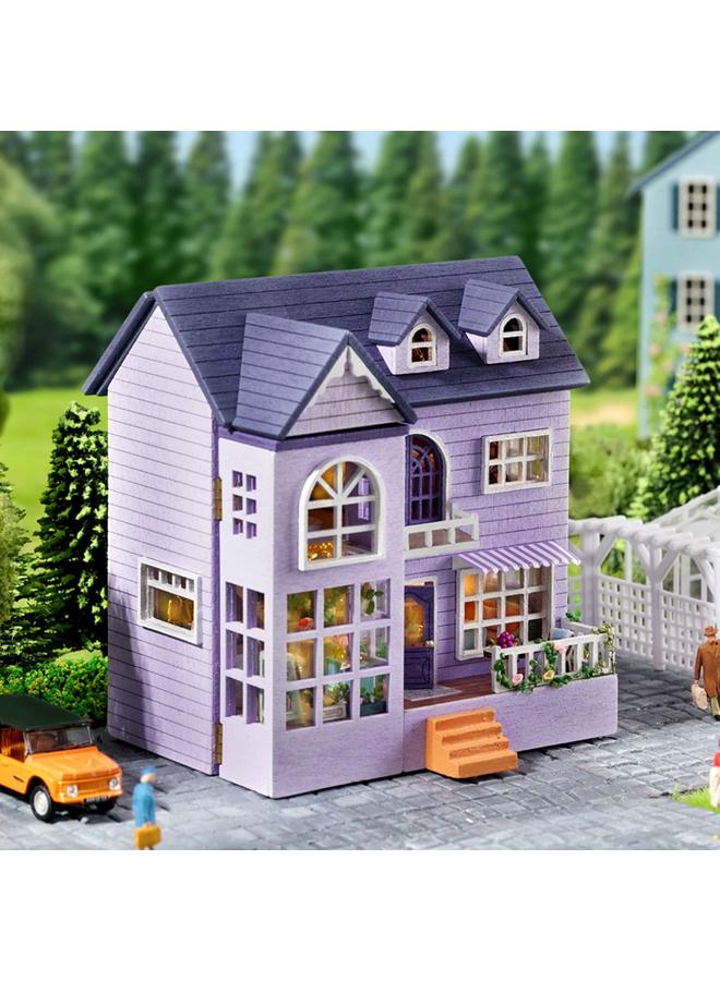 الأزرق جي دبليو Diy Cabin Milin Manor-Happy Manor ، يمكن فتح الخشب المصنوع يدويًا ويغلق - Image 4