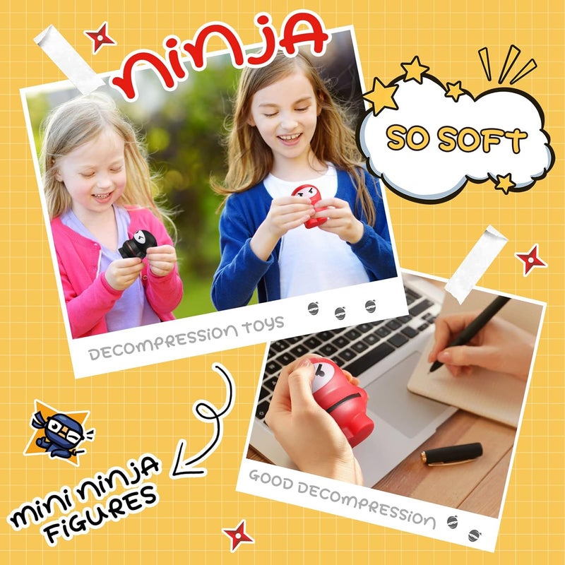 Jerify 12 Pieces Ninja Stress Balls Ninja Party Favors Warriors Fighters Figures Stress Toys Soft Funny Slow Rising Toys for Birthday Party Favors Supplies - Image 2