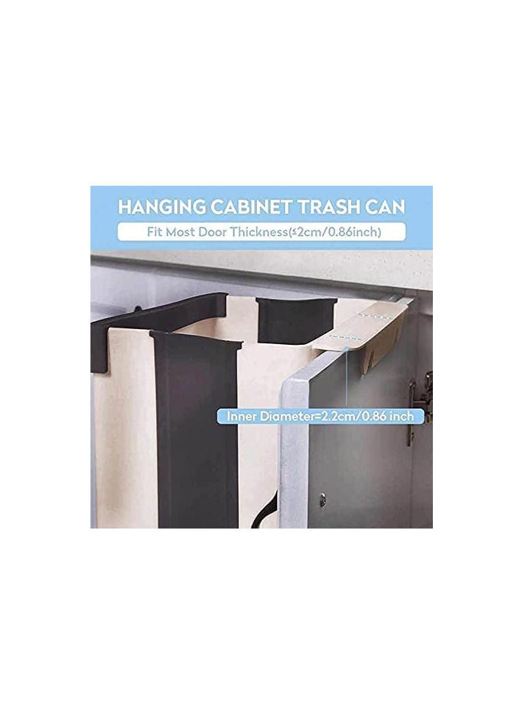 DeloPik Hanging Kitchen Trash Can, Foldable Waste Bin, Hang Small Plastic Garbage - Image 4