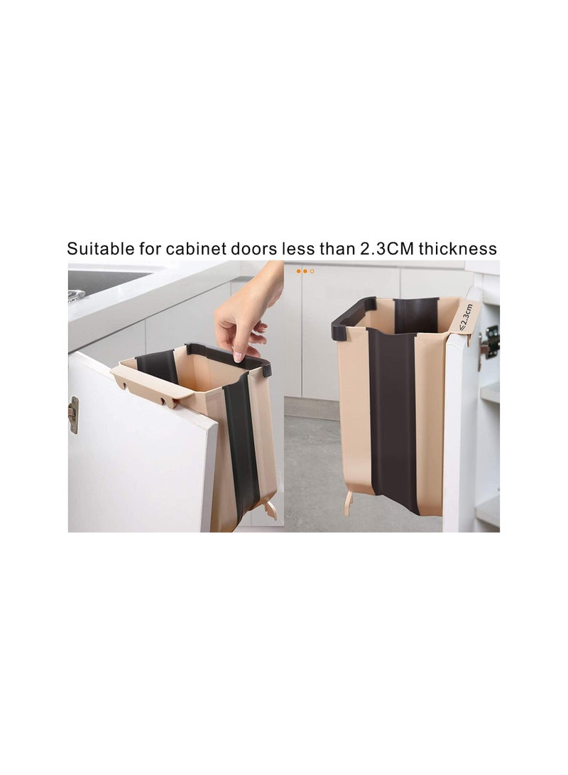 DeloPik Hanging Kitchen Trash Can, Foldable Waste Bin, Hang Small Plastic Garbage - Image 2