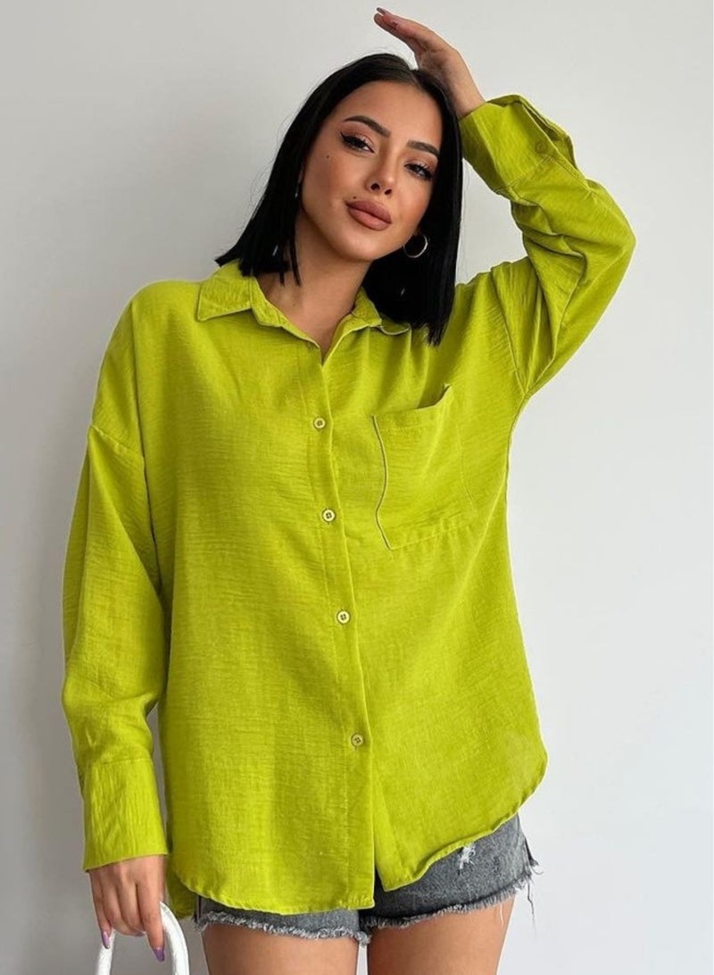 جوي قميص تركى واسع اخضر - Image 1