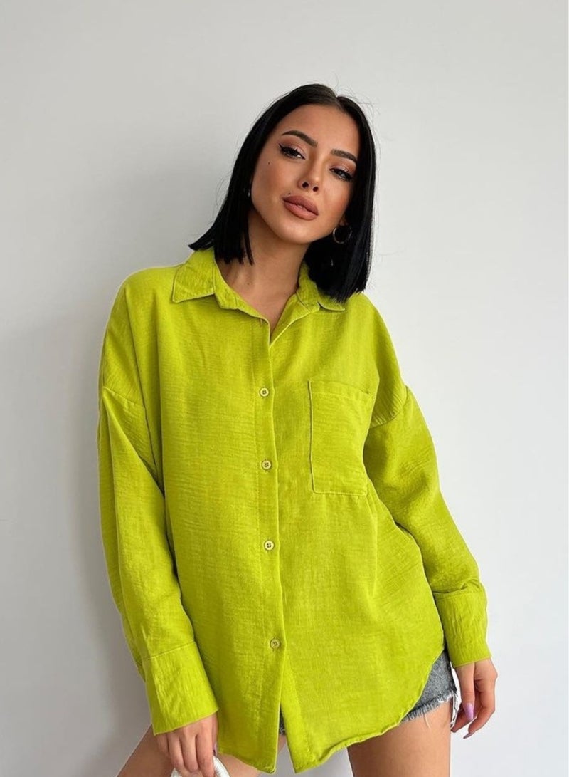 جوي قميص تركى واسع اخضر - Image 3