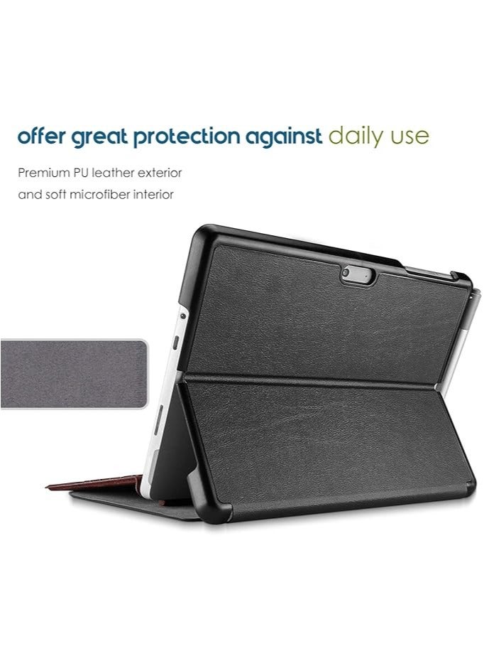 erorex Case for 12.3" Microsoft Surface Pro 7 Plus/Pro 7/Pro 6/Pro 5/Pro 2017/Pro 4/Pro LTE, Slim Light Smart Cover Stand Case with Built-in Surface Pen Holder-Black - Image 4