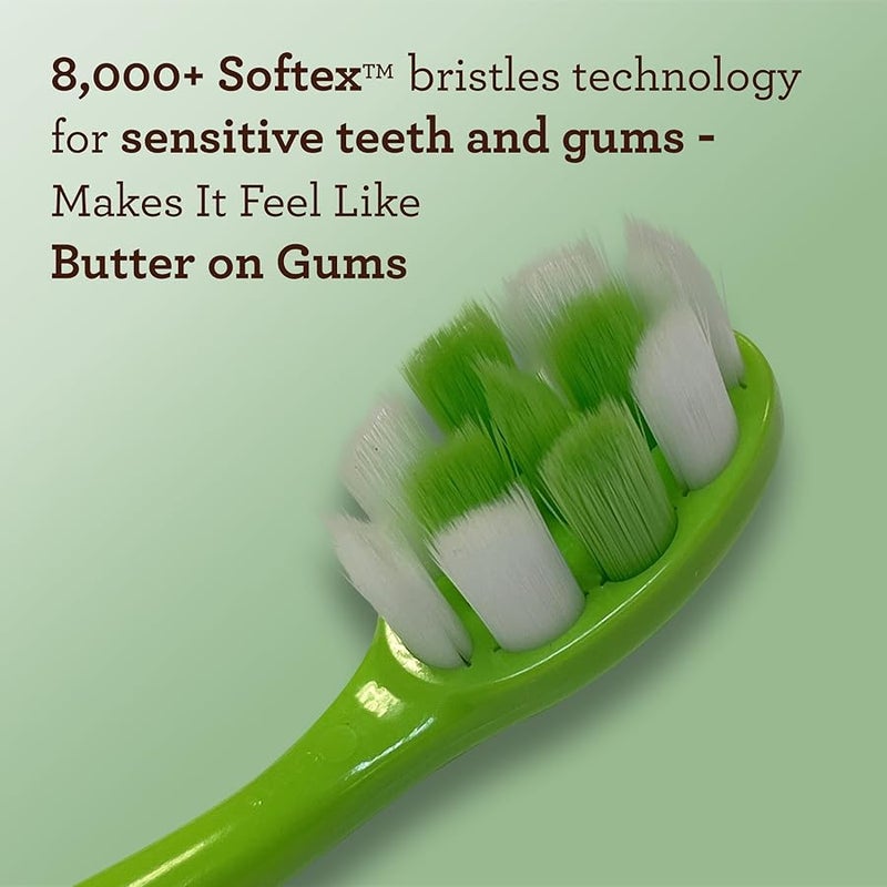 GuruNanda Butter on Gums Toothbrush with Extra Soft Bristles for Sensitive Gums Soft Toothbrush for Kids  Adults 2 ct Pack of 2 - Image 3