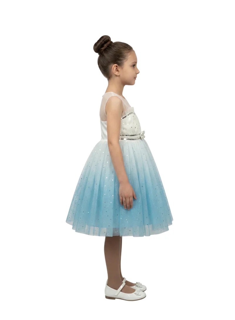 Bidani Ombre Party Dress with Sparkling Sequins