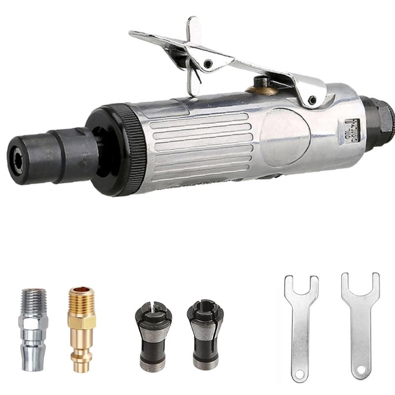 1/4" Air Die Grinder, 25,000 RPM Free Speed,1/4"(6MM) and 1/8"(3MM) collet,Mini and Compact Size,Polishing Tool - Image 1